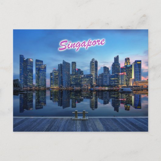Skyline of Singapore's Central Business District Briefkaart (Voorkant)