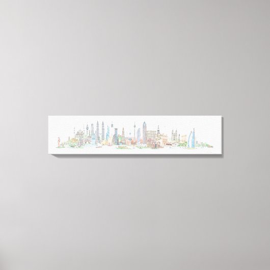 Skyline of the World Canvas Afdruk (Voorkant)