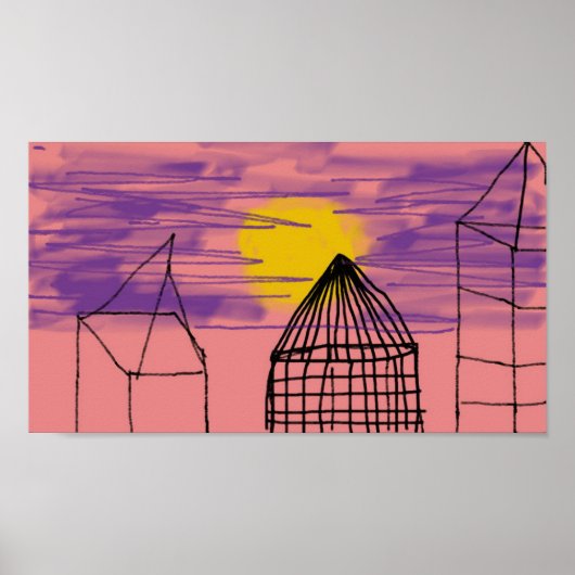 Skyline-Poster Poster (Voorkant)