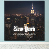 Skyline Poster Sjabloon van New York Canvas Afdruk (Insitu (Houten vloer))