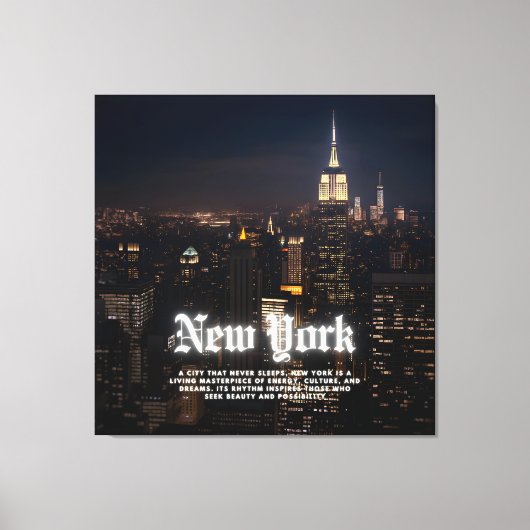 Skyline Poster Sjabloon van New York Canvas Afdruk (Voorkant)
