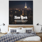 Skyline Poster Sjabloon van New York Canvas Afdruk (Insitu (Slaapkamer))