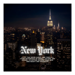 Skyline Poster Sjabloon van New York Perfect Poster