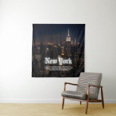 Skyline Poster Sjabloon van New York Wandkleed (In situ)