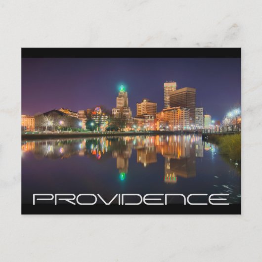 Skyline Providence Rhode Island Briefkaart (Voorkant)