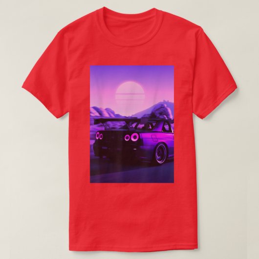 Skyline R34 JDM 1041 T-shirt (Design voorkant)