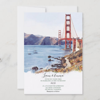 Skyline Scenic San Francisco Wedding Invitation Kaart