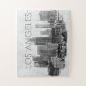 skyline sketch van de stad Los Angeles Legpuzzel (Verticaal)