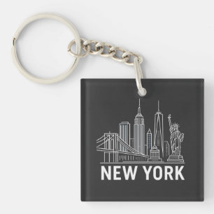 Skyline Sleutelhanger van New York - iconische sta