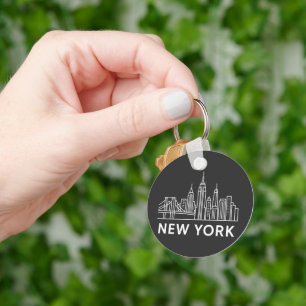 Skyline Sleutelhanger van New York - iconische sta