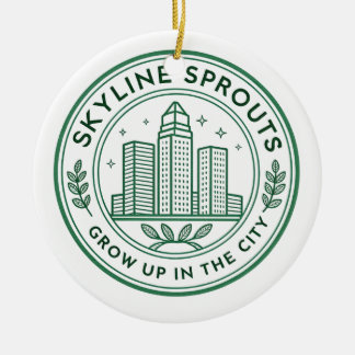 Skyline Sprouts-herdenkingssieraad | Stedelijke la Keramisch Ornament