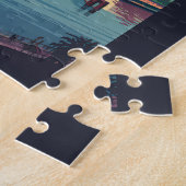 Skyline Travel Art Vintage van New York Legpuzzel (Zijkant)