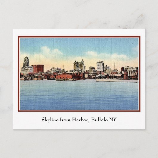Skyline uit Harbour, Buffalo NY Briefkaart (Voorkant)