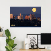 Skyline van Bellevue uit het meer van Washington i Poster (Thuiskantoor)