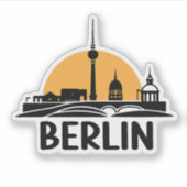 skyline van berlijn sticker (Voorkant)