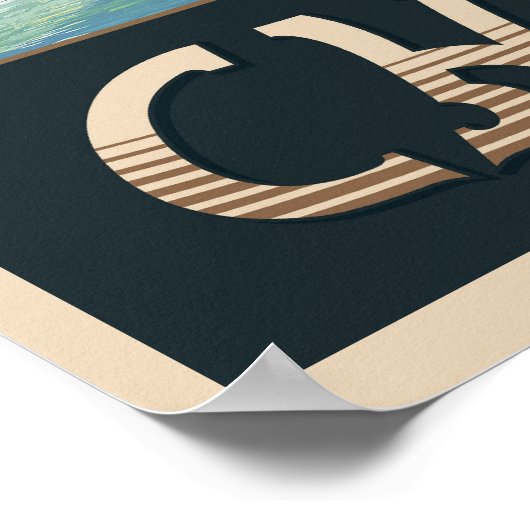 skyline van Chicago Poster (Hoek)