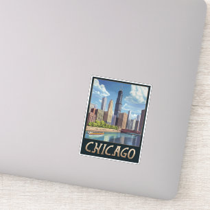  skyline van Chicago Sticker