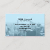 Skyline van de stad logo drone visitekaartje (Achterkant)