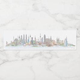 Skyline van de wereld Stickers
