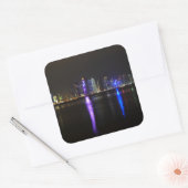Skyline van Doha, Qatar bij nacht sticker (Envelop)