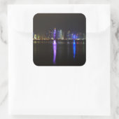 Skyline van Doha, Qatar bij nacht sticker (Tas)