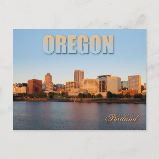 Skyline van het centrum van Portland, Oregon bij z Briefkaart (Voorkant)