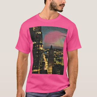 Skyline van Kansas City bij zonsondergang T-shirt