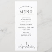 Skyline van Las Vegas | Het diner menu van het huw (Voorkant)
