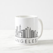 Skyline van Los Angeles – CityScape Design Koffiemok (Voorkant rechts)