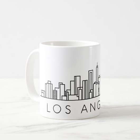 Skyline van Los Angeles – CityScape Design Koffiemok (Voorkant links)