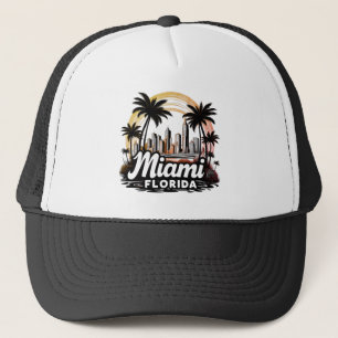 Skyline van Miami City Florida Trucker Pet
