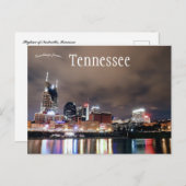 Skyline van Nashville Tennessee Verenigde Staten Briefkaart (Voorkant / Achterkant)