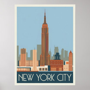 skyline van New York - Empire State Build Poster