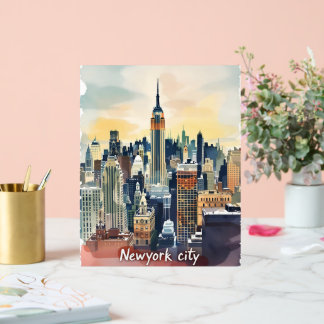 skyline van New York | Modern stedelijk Acryl Bord