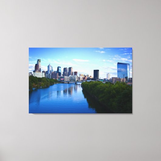 Skyline van Philadelphia canvas print (Voorkant)