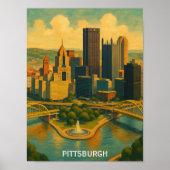  skyline van Pittsburgh Poster (Voorkant)