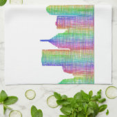 skyline van Pittsburgh Theedoek (Gevouwen)