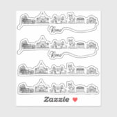 Skyline van Rome City Sticker (Vel)