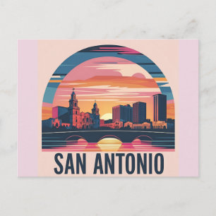 Skyline van San Antonio Texas Briefkaart