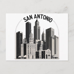 Skyline van San Antonio Texas Briefkaart