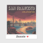 Skyline van San Francisco met Golden Gate Bridge Sticker (Vel)