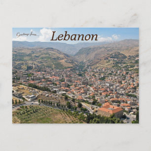Skyline van Zahlé Libanon Briefkaart
