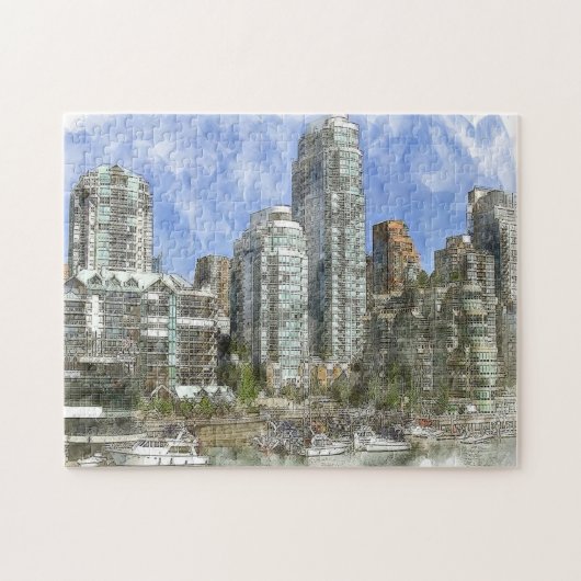 Skyline Vancouver. Legpuzzel (Horizontaal)
