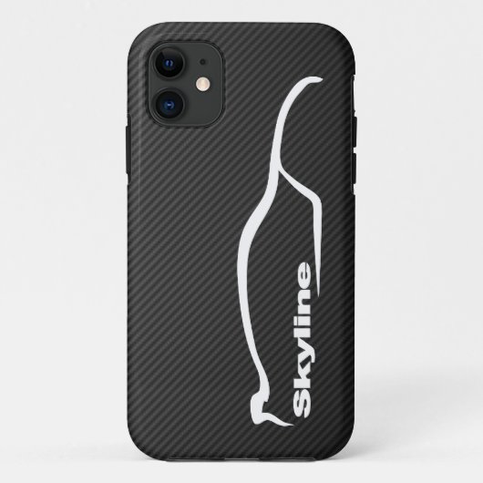 Skyline White Silhouette Logo Case-Mate iPhone Case (Achterkant)