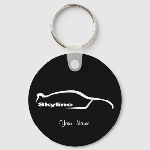 Skyline White Silhouette Logo Sleutelhanger