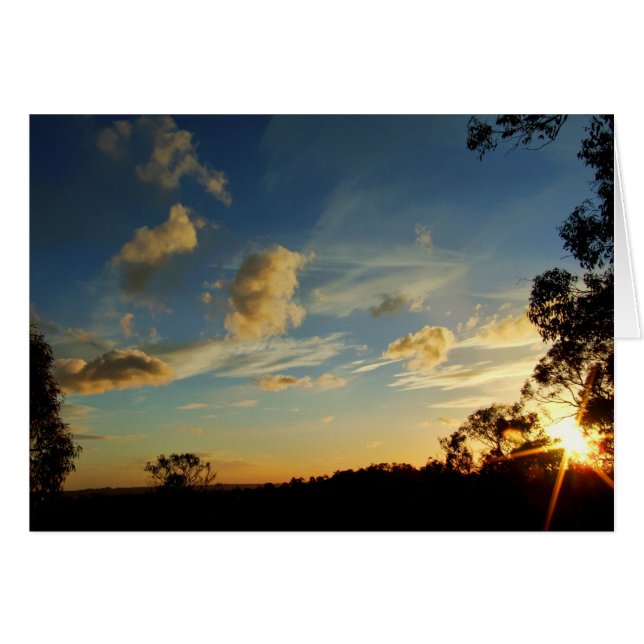 Skyscape Sparkle Kaart (Voorkant Horizontaal)