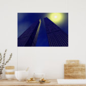 Skyscapers in het blauw poster (Keuken)