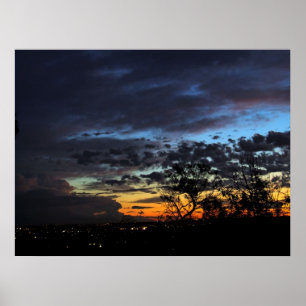Skyscapes: Dusk Sunset Silhouette Poster