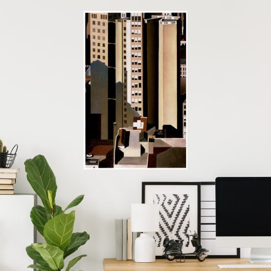 Skyscraper, Charles Sheeler Poster (Thuiskantoor)