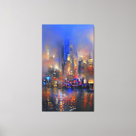 Skyscraper - Colorful Abstract Painting Canvas Pri Afdruk